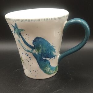 Cracker Barrel Blue and Green Mermaid Mug